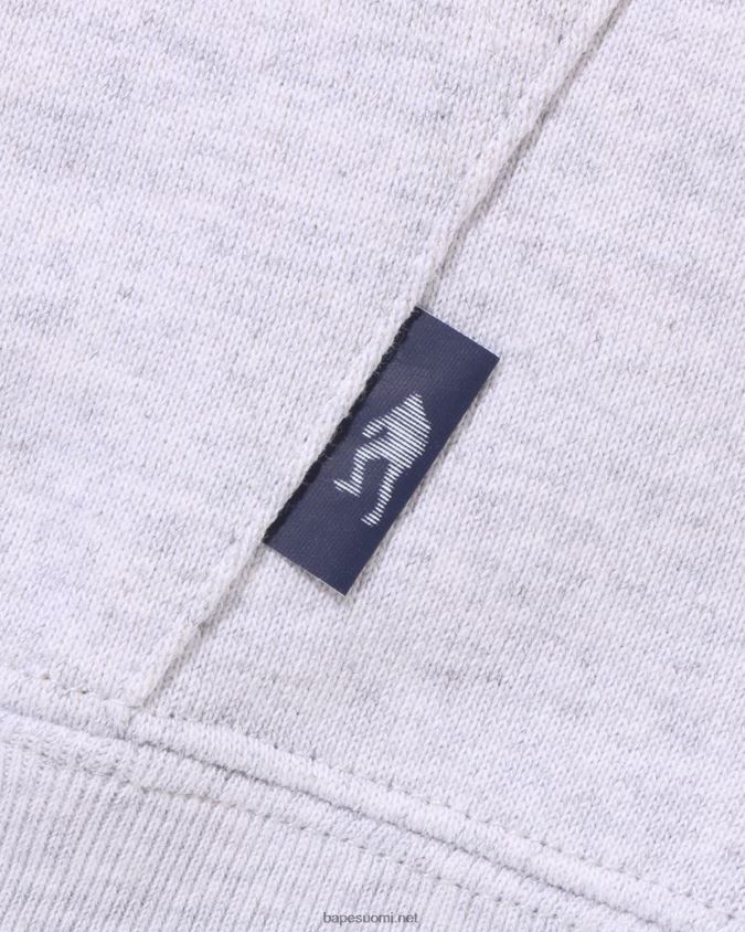 harmaa miehet A Bathing Ape tikkattava neulehuppari 8HT2D8316