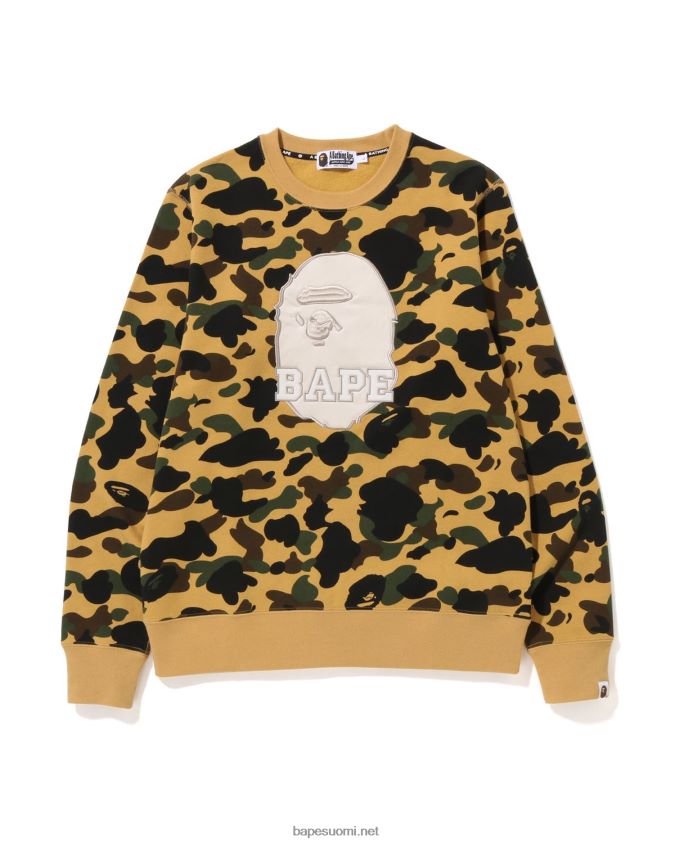 keltainen miehet A Bathing Ape 1. camo crewneck 8HT2D8367
