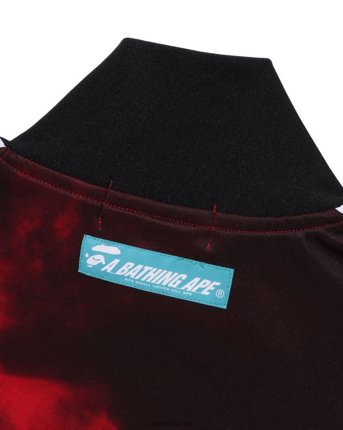 kirkkaan punainen miehet A Bathing Ape solmittava takki 8HT2D8249