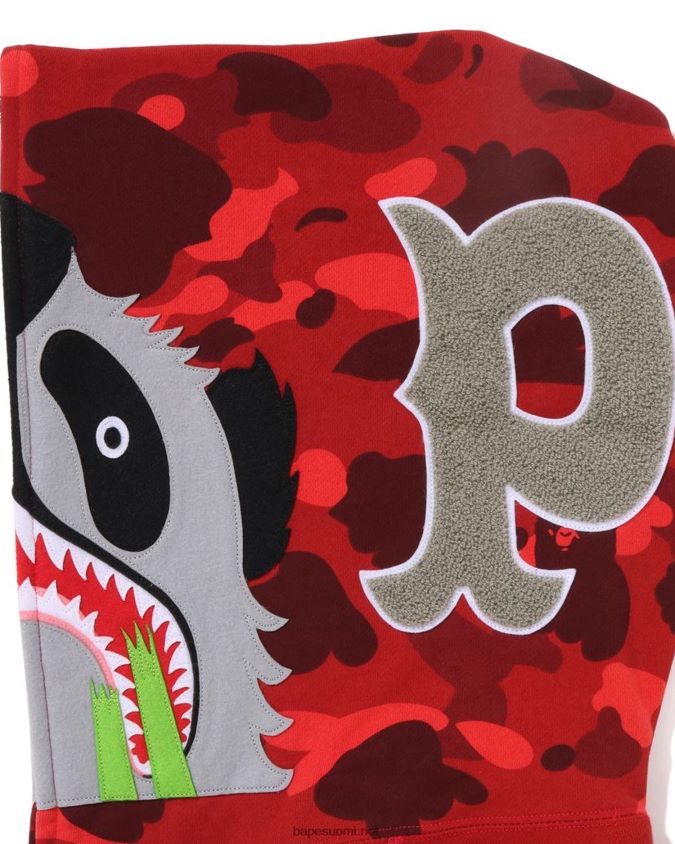kirkkaan punainen miehet A Bathing Ape värillinen camo panda täysi vetoketjullinen huppari 8HT2D8188