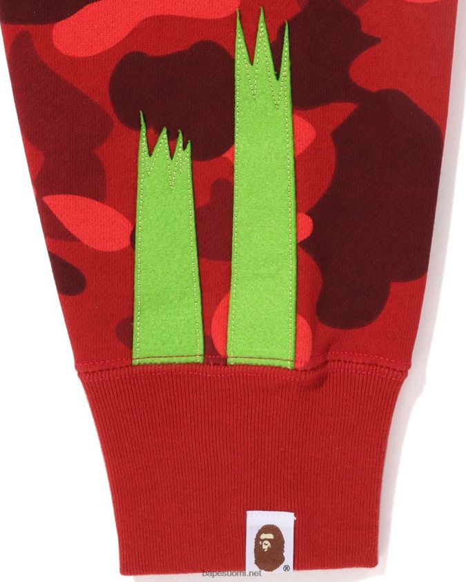 kirkkaan punainen miehet A Bathing Ape värillinen camo panda täysi vetoketjullinen huppari 8HT2D8188