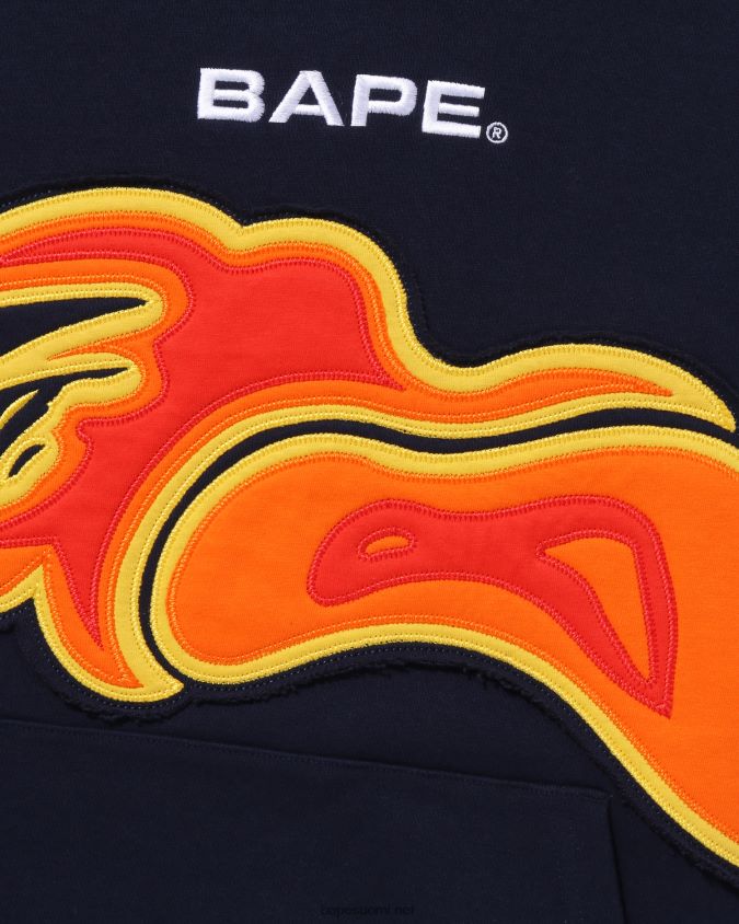 laivastonsininen miehet A Bathing Ape leikkaus abc camo -termografia rennossa mallissa villapaita 8HT2D8343