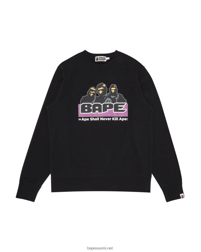 musta miehet A Bathing Ape arkiston crewneck 8HT2D8320
