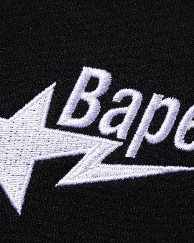 musta miehet A Bathing Ape logo rento istuvuus pyöreä kaula 8HT2D8324