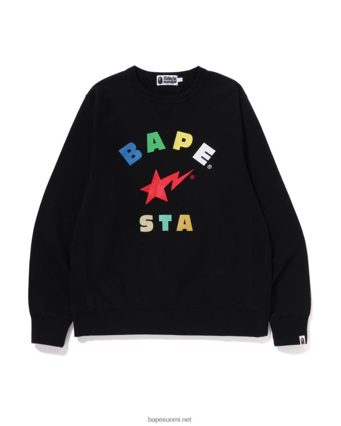 musta miehet A Bathing Ape pyöreä kaula 8HT2D8359