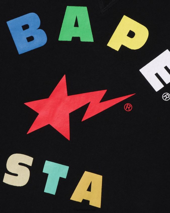 musta miehet A Bathing Ape pyöreä kaula 8HT2D8359