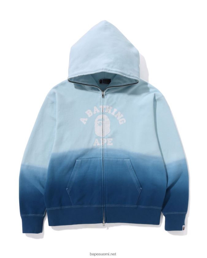 sininen miehet A Bathing Ape college gradation rento istuvuus koko vetoketjullinen huppari 8HT2D8183