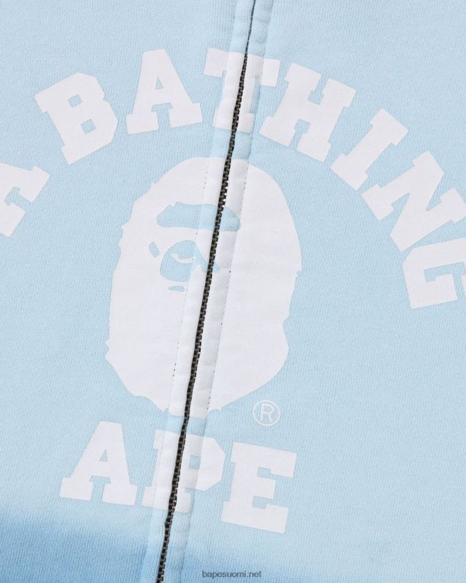 sininen miehet A Bathing Ape college gradation rento istuvuus koko vetoketjullinen huppari 8HT2D8183