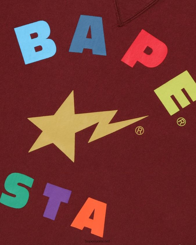 tiilenpunainen miehet A Bathing Ape pyöreä kaula 8HT2D8358