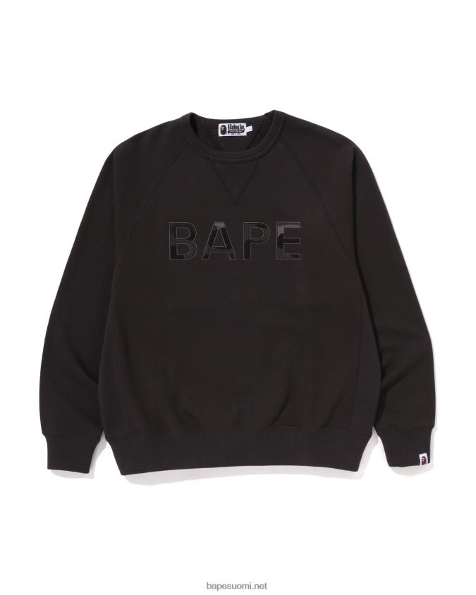 tummanharmaa miehet A Bathing Ape Patch rento istuvuus crewneck 8HT2D8294