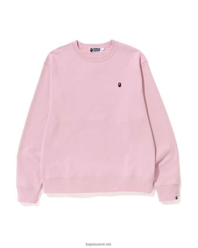 vaaleanpunainen miehet A Bathing Ape pään yhden pisteen rento istuvuus crewneck 8HT2D8309