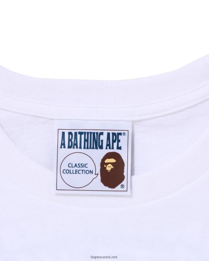 valkoinen miehet A Bathing Ape varjo t-paita 8HT2D8110