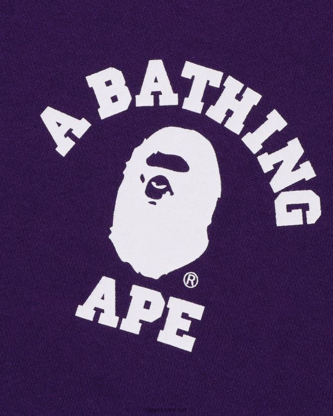 violetti miehet A Bathing Ape college rennon istuvuuden koko vetoketjullinen huppari 8HT2D8237