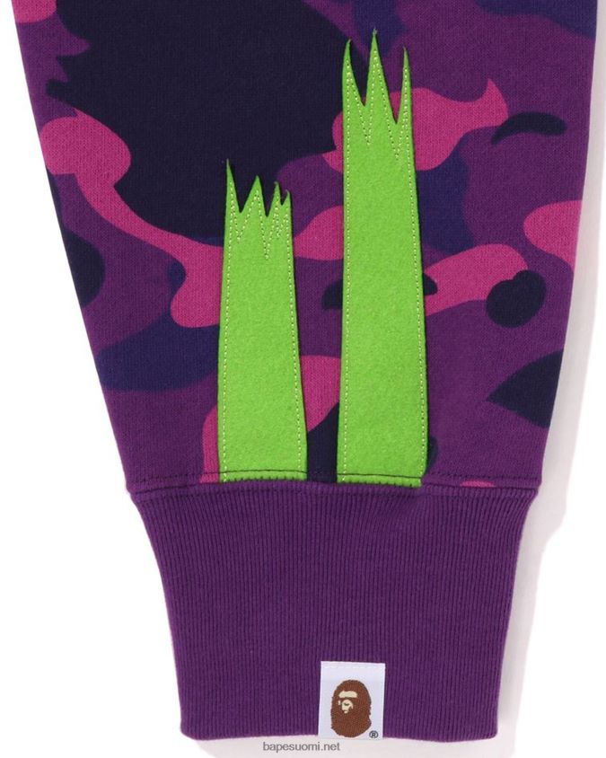 violetti miehet A Bathing Ape värillinen camo panda täysi vetoketjullinen huppari 8HT2D8187