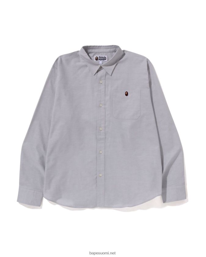 harmaa miehet A Bathing Ape oxford rennon istuvuuden paita 8HT2D8329