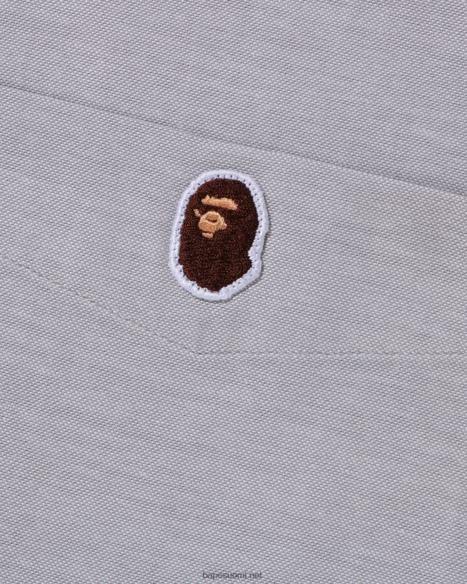 harmaa miehet A Bathing Ape oxford rennon istuvuuden paita 8HT2D8329