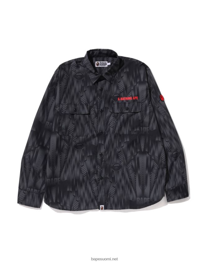 musta miehet A Bathing Ape speed Racer rento paita 8HT2D8313