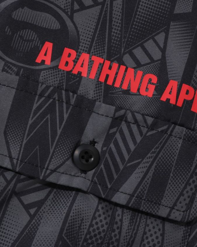 musta miehet A Bathing Ape speed Racer rento paita 8HT2D8313