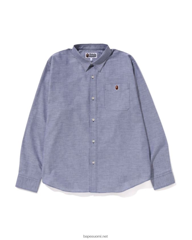 sininen miehet A Bathing Ape oxford rennon istuvuuden paita 8HT2D8330