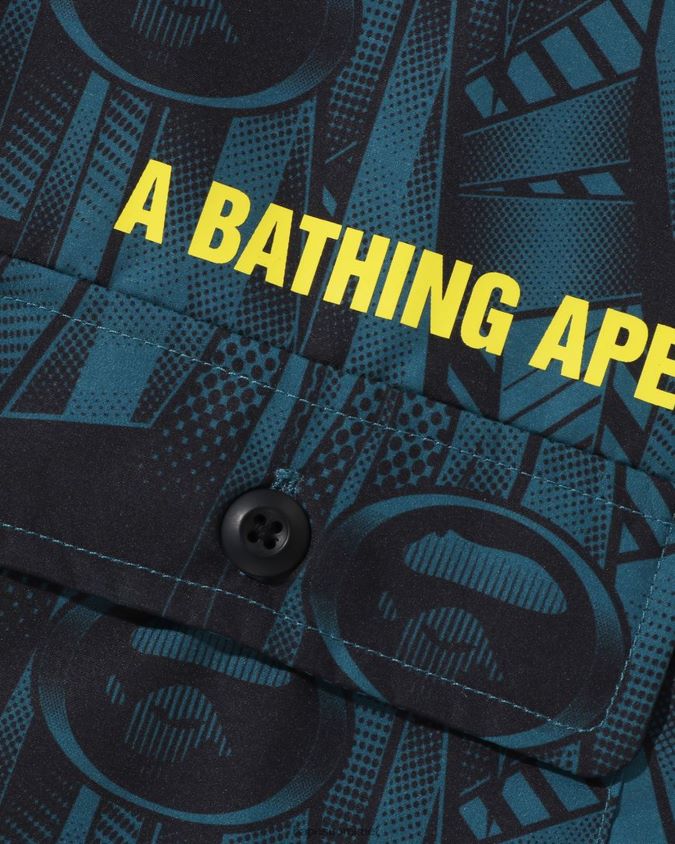 sininen miehet A Bathing Ape speed Racer rento paita 8HT2D8314