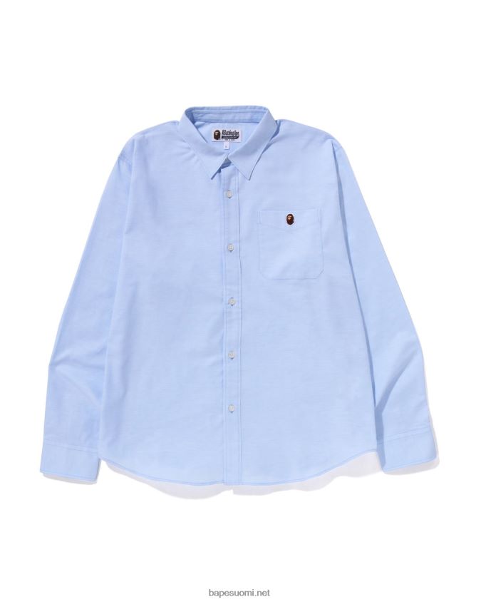 vaaleansininen miehet A Bathing Ape oxford rennon istuvuuden paita 8HT2D8328