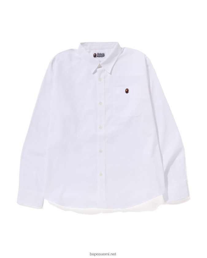 valkoinen miehet A Bathing Ape oxford rennon istuvuuden paita 8HT2D8331