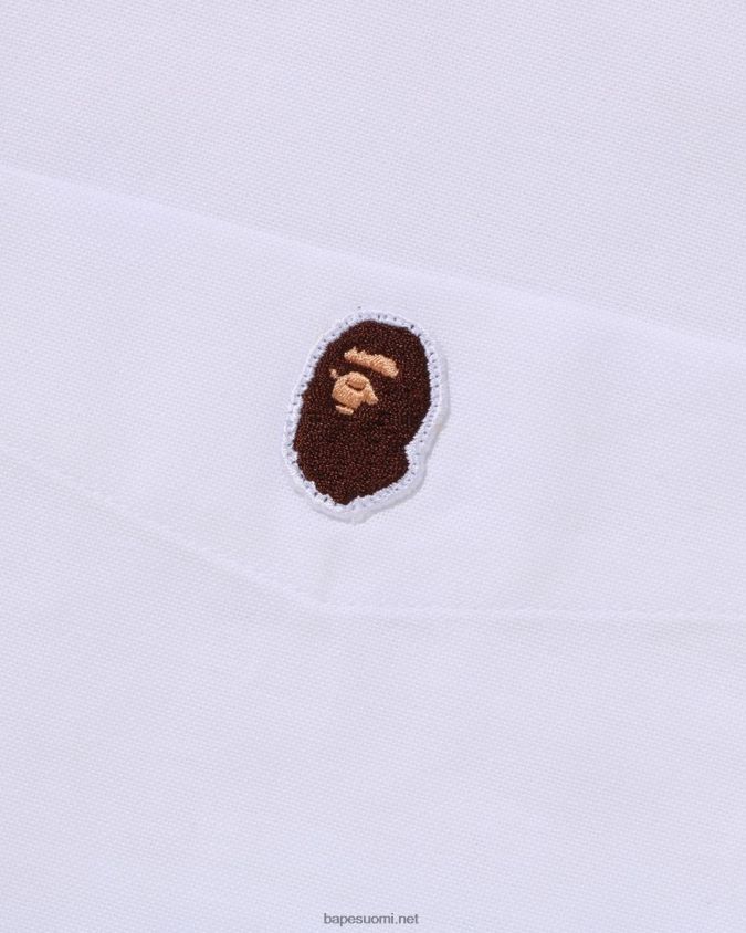 valkoinen miehet A Bathing Ape oxford rennon istuvuuden paita 8HT2D8331