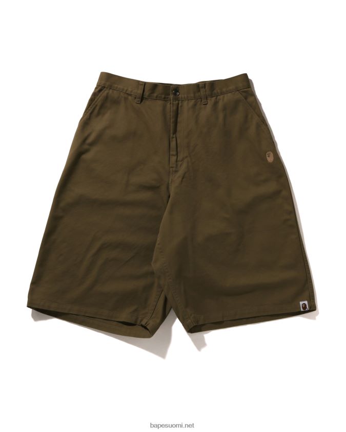 beige miehet A Bathing Ape yhden pisteen löysät chino-shortsit 8HT2D898