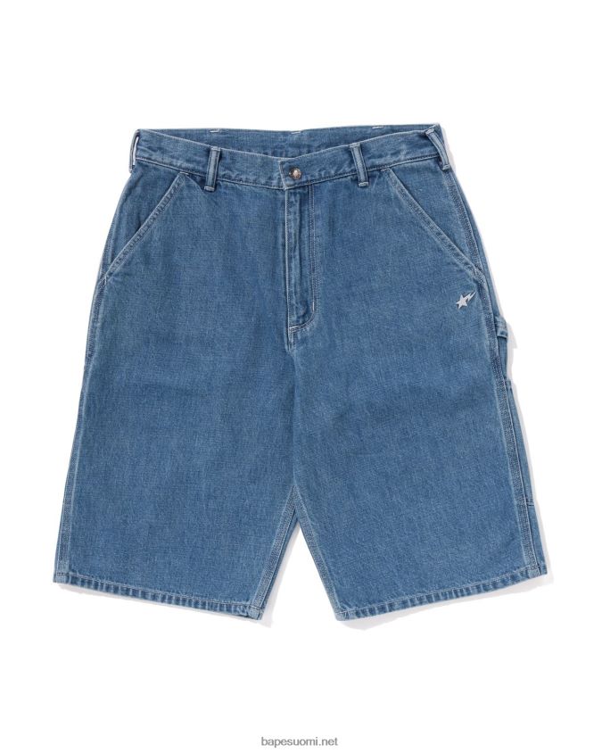 denim miehet A Bathing Ape farkkumaalari shortsit 8HT2D8100