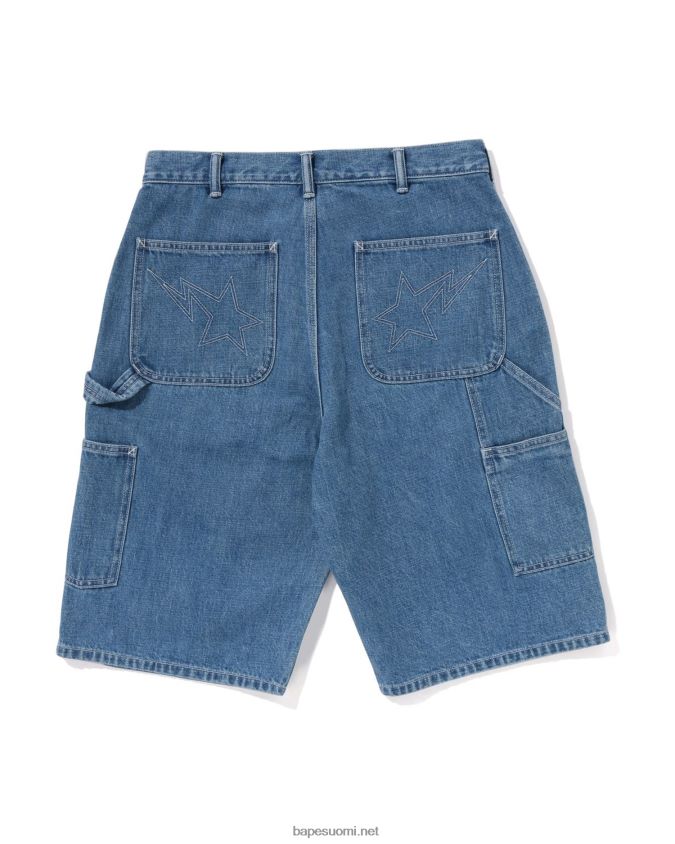 denim miehet A Bathing Ape farkkumaalari shortsit 8HT2D8100