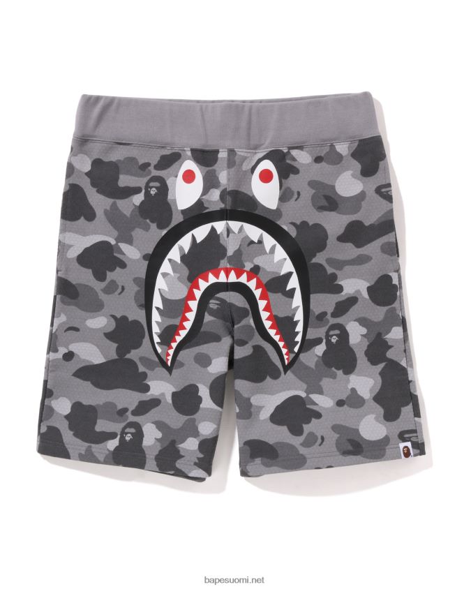 harmaa miehet A Bathing Ape hunajakenno camo shark hiki shortsit 8HT2D8128