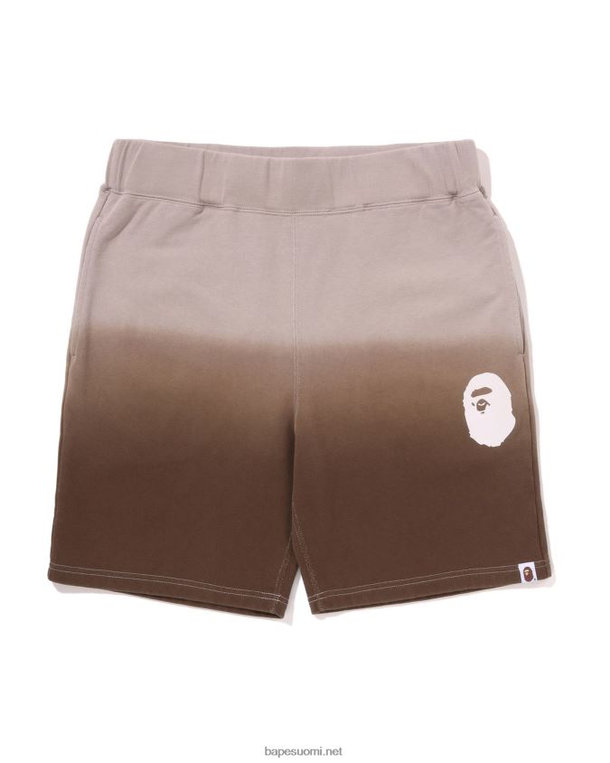 kahvia miehet A Bathing Ape asteittain hiki shortsit 8HT2D8177