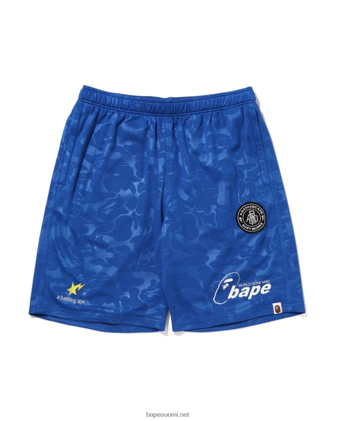 sininen miehet A Bathing Ape jalkapallopelishortsit 8HT2D8356