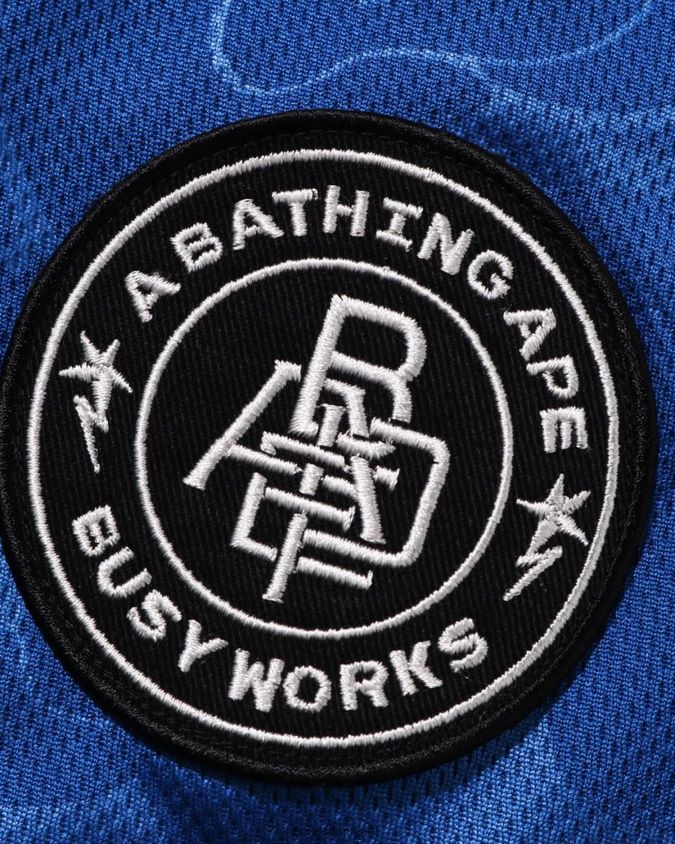 sininen miehet A Bathing Ape jalkapallopelishortsit 8HT2D8356