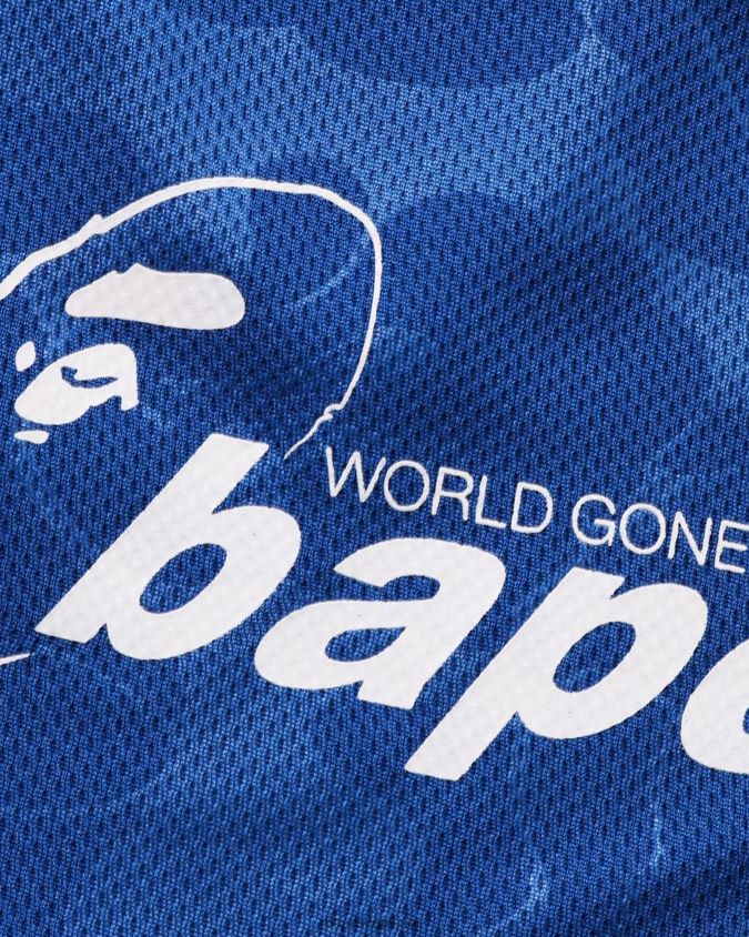 sininen miehet A Bathing Ape jalkapallopelishortsit 8HT2D8356