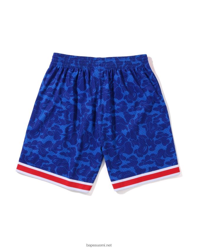 sininen miehet A Bathing Ape x m&n brooklyn nets jerseyshortsit 8HT2D8373