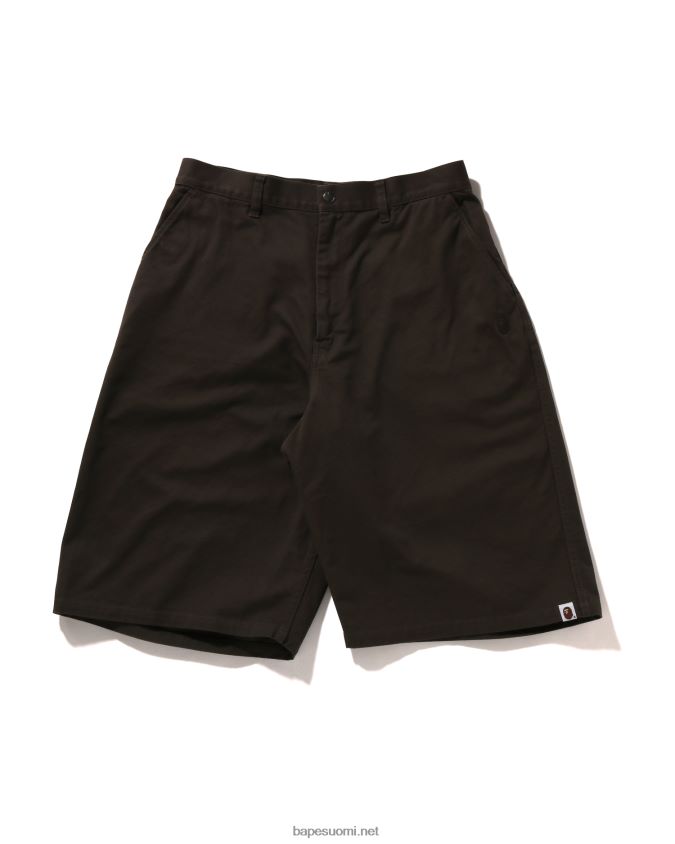 tummanharmaa miehet A Bathing Ape yhden pisteen löysät chino-shortsit 8HT2D899