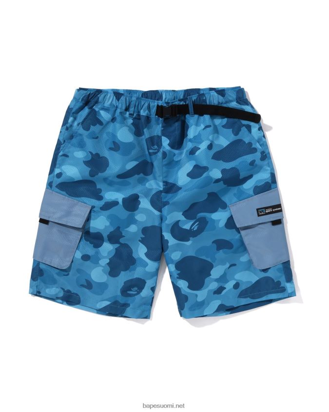 vaaleansininen miehet A Bathing Ape hunajakenno camo cargo shortsit 8HT2D896