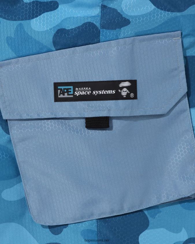 vaaleansininen miehet A Bathing Ape hunajakenno camo cargo shortsit 8HT2D896