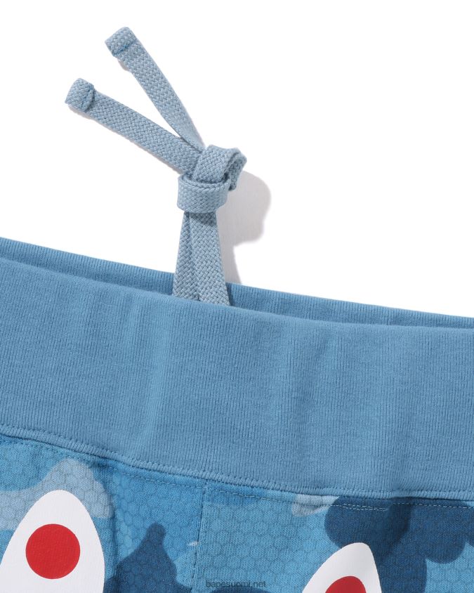 vaaleansininen miehet A Bathing Ape hunajakenno camo shark hiki shortsit 8HT2D8127