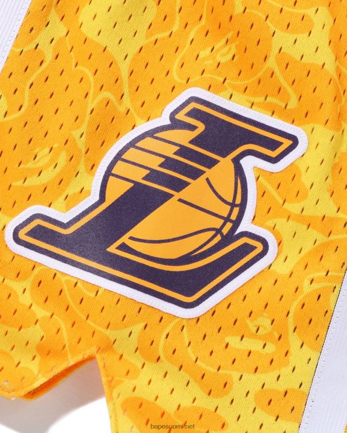 violetti miehet A Bathing Ape x m&n los angeles lakers jersey shortsit 8HT2D8361