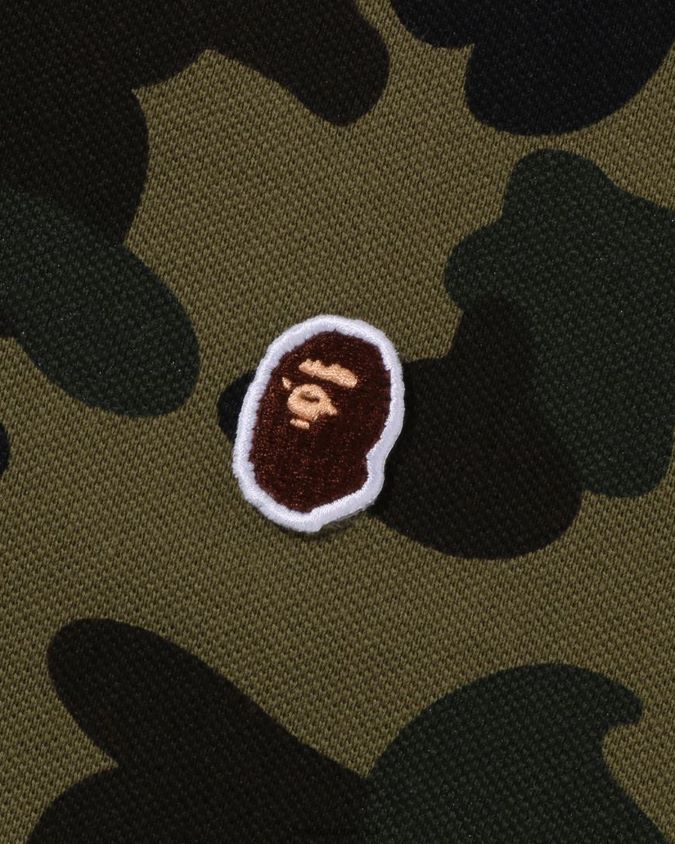 armeijan vihreä miehet A Bathing Ape 1. camo yhden pisteen rento istuvuus poolo 8HT2D85