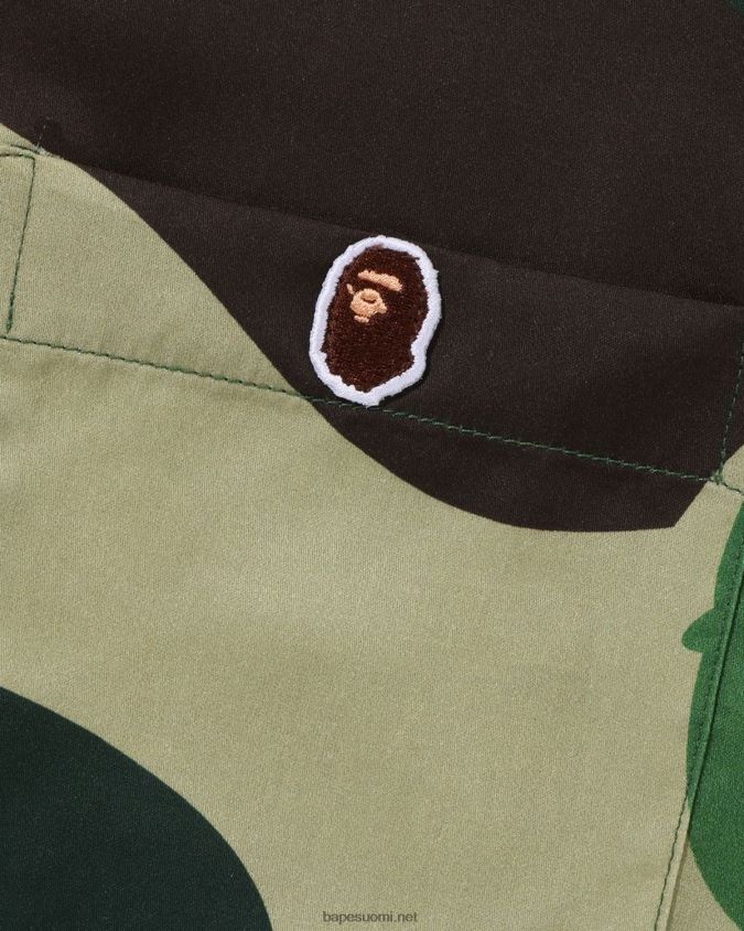 armeijan vihreä miehet A Bathing Ape abc camo avoin kauluspaita 8HT2D8121