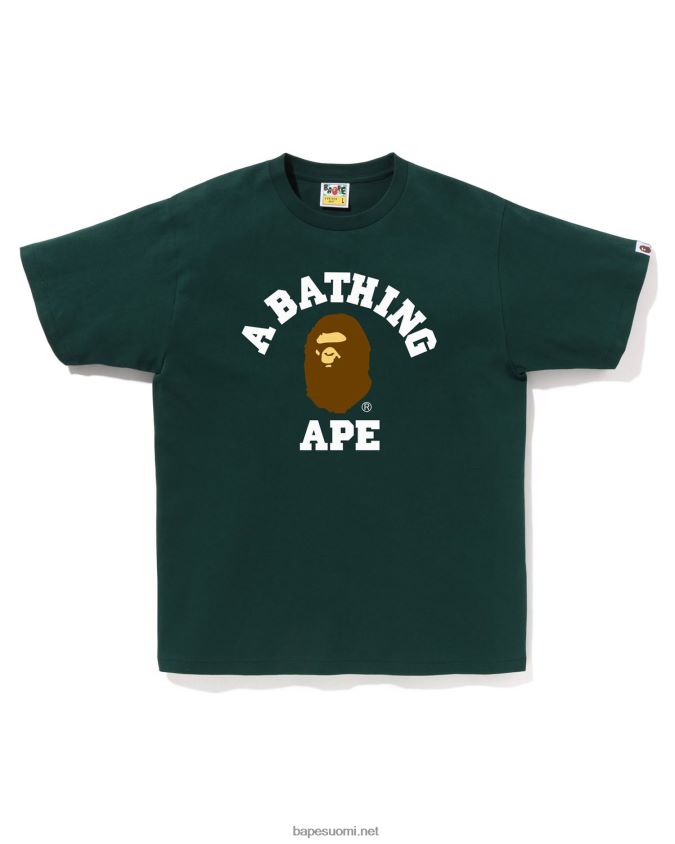 armeijan vihreä miehet A Bathing Ape college tee 8HT2D8245