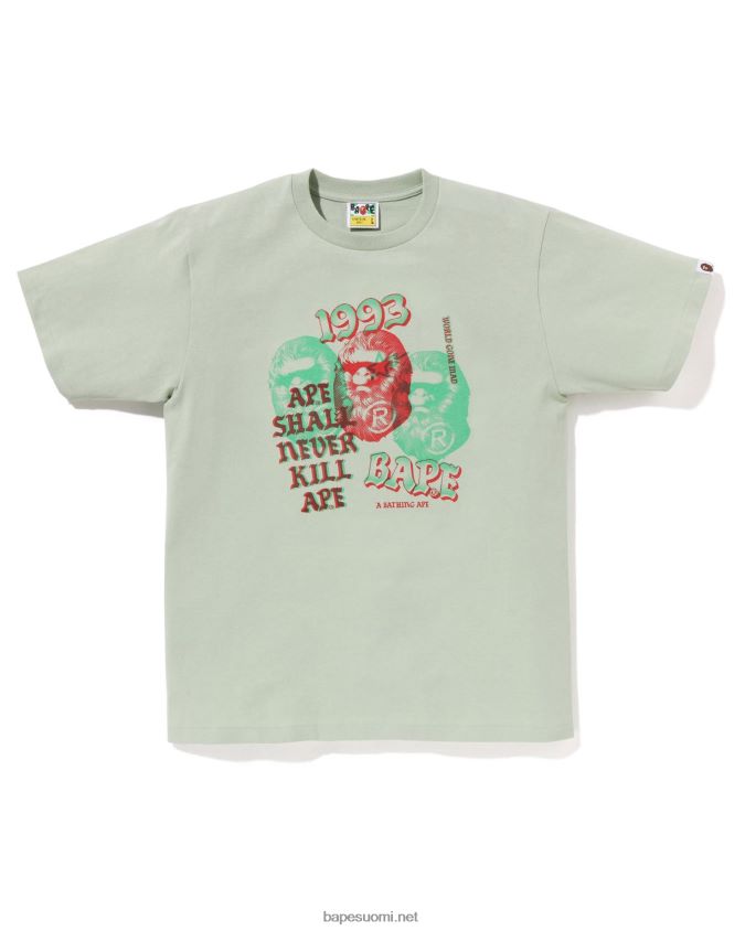 armeijan vihreä miehet A Bathing Ape pigmentti kolmipäinen t-paita 8HT2D8154