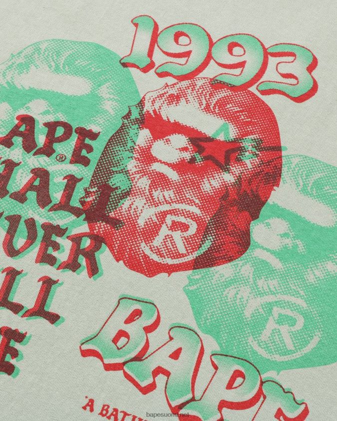 armeijan vihreä miehet A Bathing Ape pigmentti kolmipäinen t-paita 8HT2D8154