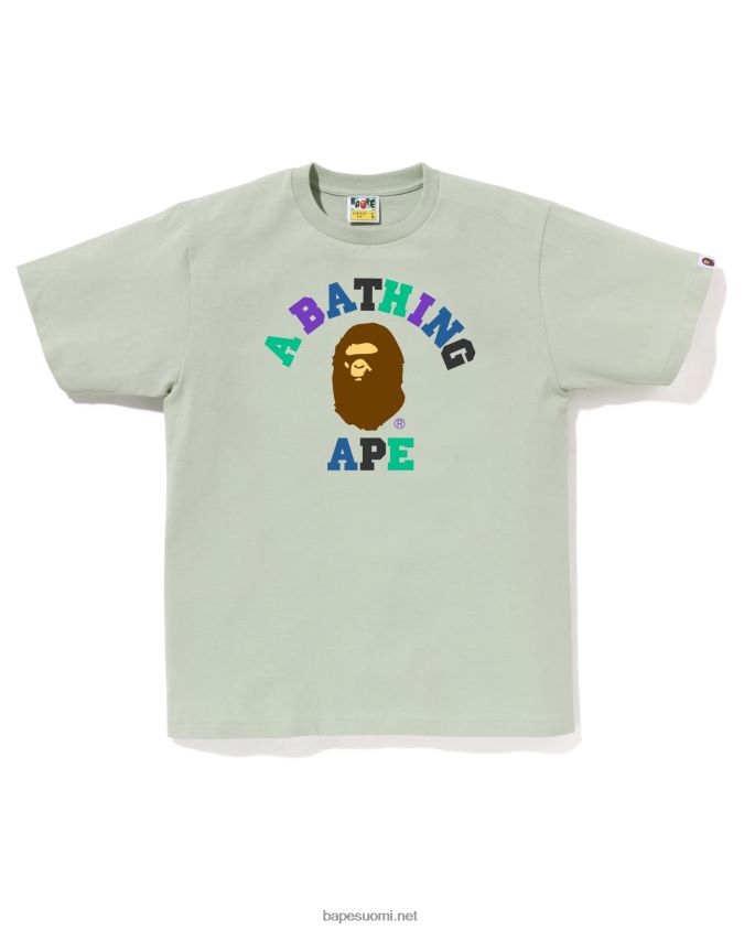 armeijan vihreä miehet A Bathing Ape värit college t-paita 8HT2D817