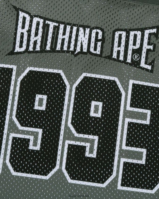harmaa miehet A Bathing Ape jalkapallopaita 8HT2D8169