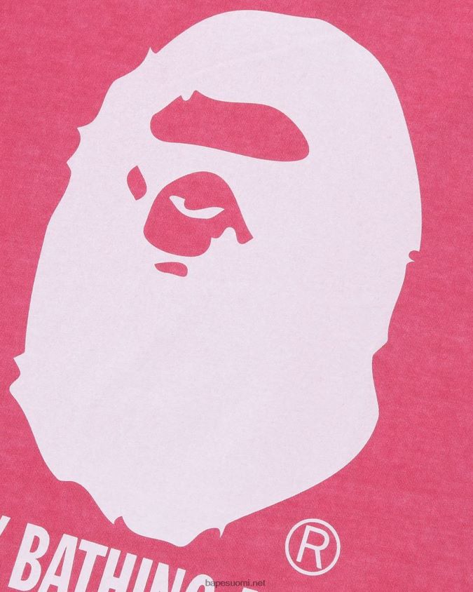 karmiinin ruusu miehet A Bathing Ape ylivärjätty rentolla teellä 8HT2D8253