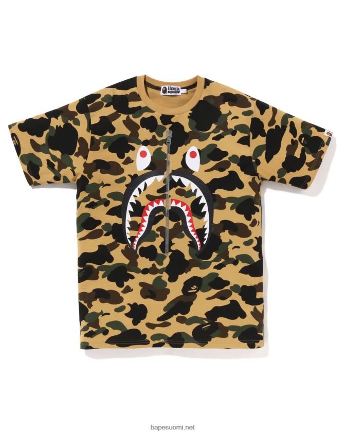 keltainen miehet A Bathing Ape 1. camo shark tee 8HT2D8241